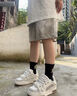 SK·TRIP新品板鞋男鞋春夏菅韌姿同款小白鞋男女鞋耐磨低幫百搭休閑鞋子男 復古白 40 曬單實拍圖