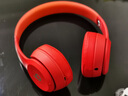 hiinears 適用Beats魔音Solo3藍(lán)牙耳機(jī)套3.0Wireless海綿套耳罩三代無線皮墊 紅色原皮耳罩（一對(duì)裝 送膠） 曬單實(shí)拍圖