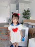 mlgt kids童裝女童連衣裙2025新款禮服裙兒童唐老鴨公主裙寶寶學(xué)院風(fēng) 白色 90cm 曬單實(shí)拍圖