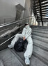 BJHG宋雨琦同款不計后果白色工裝褲子男夏季潮牌輕薄三防運動(dòng)傘兵褲女 寒泉灰 L （160-190斤） 曬單實(shí)拍圖