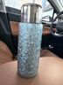 天沏純鈦保溫杯雙層鈦杯男女士水杯純鈦燜泡茶杯磁吸蓋鈦水杯節日禮物 天藍色【里外純鈦】430ml 曬單實拍圖