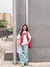 拉夏貝爾天絲軟牛仔闊腿褲女2026夏輕薄款寬松垂感冰絲涼感直筒褲 藍色 XL 曬單實拍圖