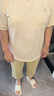 貓人【涼感棉莫代爾】女士睡衣女夏季帶胸墊10A抑菌家居服春水綠2XL 曬單實拍圖