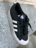 adidas NIZZA PLATFORM厚底增高運動帆布鞋女阿迪達斯三葉草 一號黑/白   36 曬單實拍圖