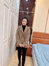 俞兆林（YUZHAOLIN）2024新款媽媽春秋裝高貴雙面呢外套中老年女裝洋氣闊太太毛呢大衣 AN8619375 灰卡其 XL 曬單實(shí)拍圖