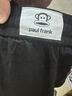 大嘴猴（paul frank）薄款休閑褲男士夏季新款寬松亞麻闊腿褲長褲子 黑色 2XL 曬單實拍圖