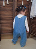 班喜迪嬰兒衣服秋裝嬰幼兒連體衣寶寶卡通牛仔背帶褲超萌外出服爬服春秋 藍色 90cm 曬單實拍圖