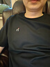 HAZZYS【液氨工藝】哈吉斯男裝 26新款夏季休閑圓領(lǐng)短袖T恤男 黑色BK L （175/96A 48） 曬單實拍圖