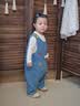 班喜迪嬰兒衣服秋裝嬰幼兒連體衣寶寶卡通牛仔背帶褲超萌外出服爬服春秋 藍色 90cm 曬單實拍圖