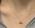 中國(guó)黃金（CHINA GOLD）足金好事發(fā)生吊墜女款黃金花生柿子項(xiàng)鏈鎖骨七夕情人節(jié)禮物送女友 好柿蓮蓮吊墜【贈(zèng)銀鍍金鏈】C款約0.3g 曬單實(shí)拍圖