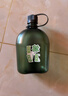 樂基因（nalgene）運動塑料水杯隨手杯進口水壺軍訓大容量便攜式扁形戶外健身防漏 特價【外觀微瑕】墨綠色 1000ml 曬單實拍圖