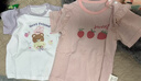 童戀初心【2件裝】女寶寶短袖T恤夏裝嬰兒薄款天竹上衣夏季幼兒童裝卡通潮 曬單實拍圖