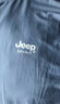 JEEP SPIRIT吉普短袖T恤套裝男夏季大碼高彈休閑冰絲速干長褲 冰川灰 2XL 曬單實拍圖