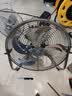 長鳴無線數顯【插電充/備充/太陽能】充電趴地扇工業家用戶外露營強大風力靜音宿舍變頻無刷電機電風扇 【黑色】12寸【9800毫安電池】+插電充 曬單實拍圖