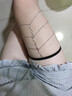 BJYL流蘇水鉆腿鏈時(shí)尚性感歐美成人配飾鏈子辣妹腿環(huán)腿飾身體裝飾鏈女 銀色多層流蘇腿環(huán)/可項鏈 曬單實(shí)拍圖