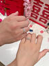鉆途情侶戒指人工培育鉆石求婚鉆戒結婚對戒生日情人節禮物送老婆女友 情侶對戒【男戒+50分培育鉆女戒NGIC證書】 開口（可調節大?。?曬單實拍圖