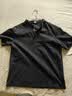 gxgjeans男裝 黑色半拉鏈寬松華夫格休閑立領短袖t恤男26夏新品 黑色 L (175) 曬單實拍圖