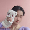 笙格兒 手套女冬季可愛毛絨絨小熊少女風(fēng)韓版百搭學(xué)生露指兒童毛線手套兩用秋冬天加厚保暖卡通翻蓋半指 米色 均碼 曬單實拍圖