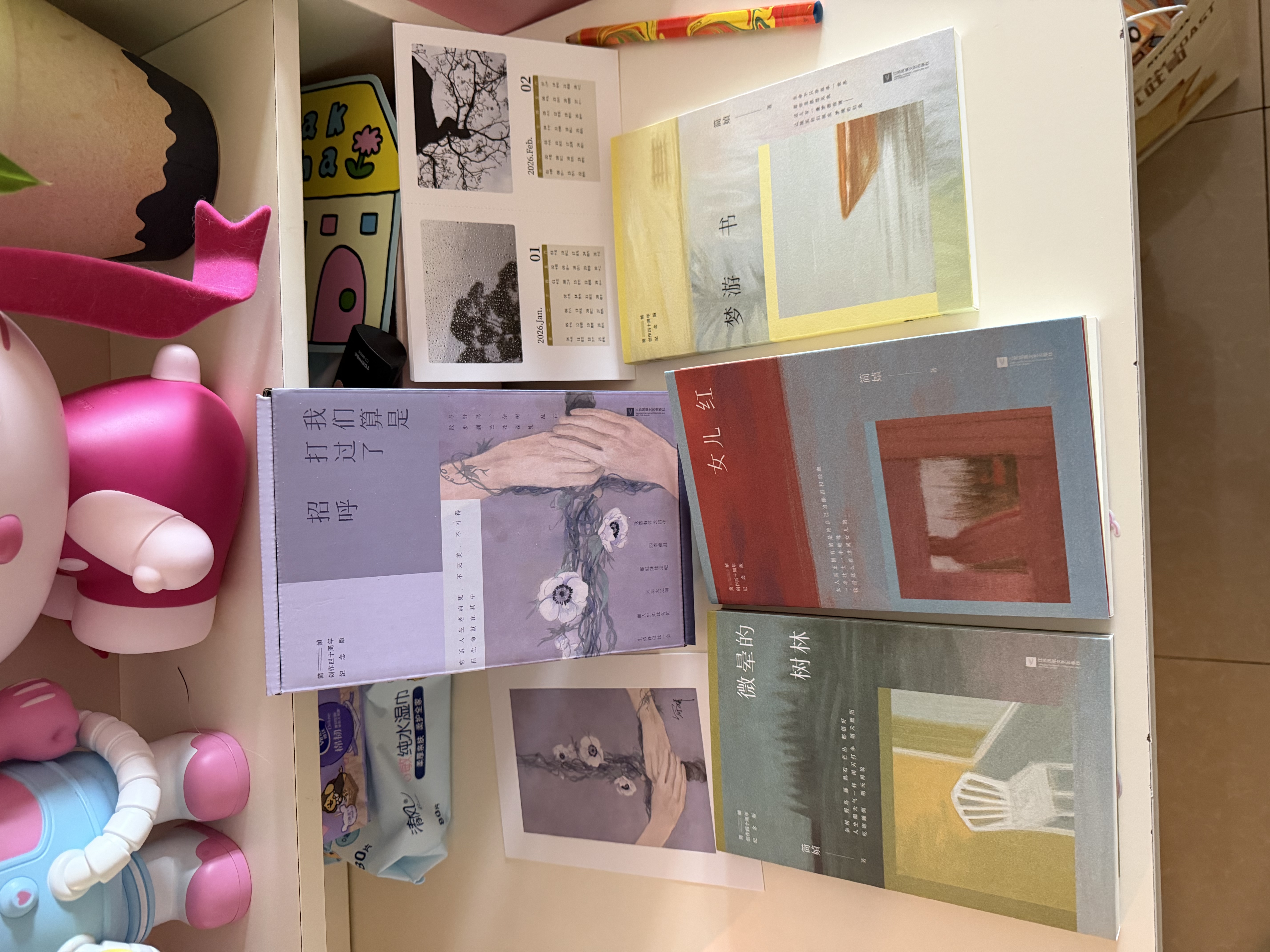 簡媜女性成長三部曲禮盒版 我們算是打過了招呼 創作40周年全新修訂 特別贈送印制小畫 女兒紅+微暈的樹林+夢游書 曬單實拍圖