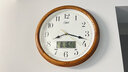 康巴絲（Compas）鐘表家用掛鐘客廳新中式掛墻鐘多功能電子日歷實(shí)木復古石英鐘時(shí)鐘 日歷款【實(shí)木邊框，準時(shí)安靜】 14英寸 （直徑35cm） 曬單實(shí)拍圖