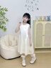 G.duck小黃鴨公主裙女童連衣裙夏季2026新款洋氣女孩禮服裙兒童網(wǎng)紗裙子 米白色 120 建議5~6歲【110-120cm】cm 曬單實(shí)拍圖