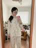 莫代爾100%純棉睡衣女帶胸墊夏薄款吸汗孕婦哺乳口月子服產后喂奶家居服 可愛熊崽-78720【100%全棉 自帶哺乳口】 L 【推薦90-120斤】 曬單實拍圖