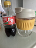 樂扣樂扣（LOCK&LOCK）咖啡兒童水杯玻璃兒童水杯吸管杯可愛牛奶杯子350ML黃色 曬單實拍圖