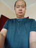 皮爾卡丹高檔夏季桑蠶絲短袖t恤男中年男士真絲半袖男純色寬松休閑上衣男 無痕免燙短袖湖藍色 175尺碼建議135到150斤 曬單實拍圖