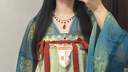 重回漢唐春辰錦原創(chuàng)唐制復(fù)原齊胸衫裙襦裙套裝披帛漢服女裝 上藍(lán)下綠齊胸套裝/現(xiàn)貨 XL 170 曬單實(shí)拍圖