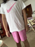 NIKE耐克女童夏季套裝2026新款女孩粉色短袖洋氣純棉夏裝兒童休閑裝 紫紅色【純棉兩件套】 /假一賠十 160 /L 【建議身高152-158cm】 曬單實拍圖