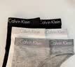Calvin Klein內(nèi)衣女士三條提花腰邊ck棉質(zhì)微彈性感三角內(nèi)褲女 MP1-太空黑/椰青灰/月光白 3條 S 尺碼偏大，建議拍小一碼 曬單實(shí)拍圖