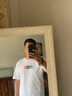 李寧（LI-NING）t恤男士短袖衣服春夏季男裝運動服跑步籃球服速干冰絲健身訓練服 標準白【棉質(zhì)】 L (175) 曬單實拍圖