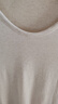百家好（Basic House）百家好萊賽爾天絲V領(lǐng)短袖T恤女夏季寬松白色面膜體恤 淺麻 L 曬單實拍圖