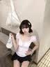 京多夢甜美風粉色短袖襯衫女夏一字肩小個子蝴蝶結系帶收腰泡泡袖短上衣 粉色 L （80-100斤） 曬單實拍圖