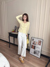 森馬（Semir）[純棉]長袖t恤女26秋短款修身小開衫蕾絲花邊薄外套109526101005 曬單實拍圖