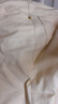 朗姿【明星同款】朗姿25氣質休閑白色顯瘦牛仔褲夏新款高腰直筒九分褲 白色 M 曬單實拍圖