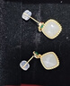 央創(chuàng)時(shí)尚銀耳釘環(huán)女士七夕情人節(jié)禮物送女友耳墜飾生日和田玉老婆媽媽S925 曬單實(shí)拍圖