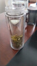 希諾（heenoor）雙層玻璃杯男士高檔辦公車載水杯家用高硼硅隔熱防燙大容量泡茶杯 6712本色-360ml-正品小熊杯蓋 曬單實拍圖