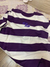 卡賓男裝 提花LOGO條紋基礎TT恤夏季新款商場同款 深紫 2XL /185/54 曬單實拍圖