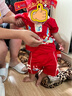 周歲禮服男寶寶一周歲宴漢服嬰兒童禮服夏季男童抓周衣服男孩中式套裝夏天 216231藍鯨短袖紅色+狀元帽+長命鎖+福氣襪 100(100碼  參考15-24個月) 曬單實拍圖