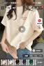 真維斯（Jeanswest）純棉內搭打底衫女夏季寬松高級感上衣服慵懶風休閑圓領短袖t恤女 曬單實拍圖