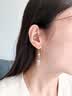 東方佳人銀耳環女士純銀999莫桑鉆耳墜耳飾耳釘長款七夕情人節禮物送女友 【千禧星莫桑鉆】& 禮盒：100種我愛你 曬單實拍圖