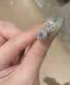 I Do鉑金Pt950耳釘雪花鉆經典六爪一對培育鉆石耳飾簡約男女通用百搭 經典圓包1克拉鉆耳釘一對 曬單實拍圖