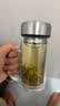 希樂(lè)（cille）雙層玻璃杯泡茶杯水杯男款新款2023家用耐高溫辦公杯子帶把手 400ml鋼本色 無(wú)規(guī)格 曬單實(shí)拍圖