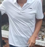 李寧（LI-NING）翻領(lǐng)t恤男Polo衫短袖夏季新款棉質(zhì)吸濕透氣休閑運動體恤男上衣 標(biāo)準(zhǔn)白(100%棉-吸濕排汗) L 曬單實拍圖