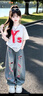 巴萊恩娜女童短袖t恤套裝夏季2026新款兒童洋氣上衣女孩夏裝牛仔褲兩件套 【套裝】上衣+牛仔褲 140 cm 曬單實拍圖