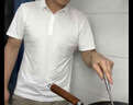 杉杉（FIRS）【100%液氨絲光棉】涼感POLO衫男短袖夏季抗菌翻領T恤 持久白 XL 曬單實拍圖