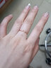 周六福（ZLF）  18K金鉆石戒指女波紋群鑲ins風(fēng)指環(huán)玫瑰金女戒 20號 曬單實(shí)拍圖