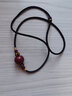 翡可翡可 朱砂吊墜轉運珠鎖骨鏈原礦晶體砂紫金砂項鏈 本命年轉運平安禮物 18MM轉運珠【紫金砂款】 曬單實(shí)拍圖