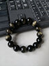 寶卡伊天然黑曜石手鏈男女情侶貓眼金曜石貔貅手鏈本命年禮物送男友 珍藏級金線(xiàn)貓眼14mm標準男款 曬單實(shí)拍圖